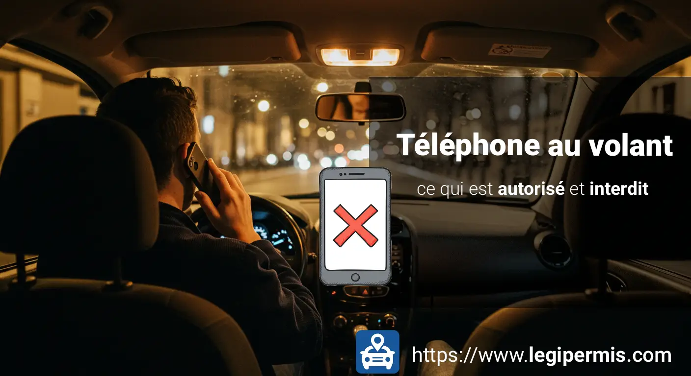 Ce qui est autorisé ou interdit en ce qui concerne le téléphone au volant.