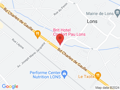 Plan Google Stage recuperation de points à Lons proche de Nay