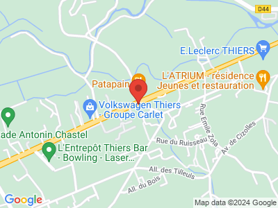 Plan Google Stage recuperation de points à Thiers proche de Roanne