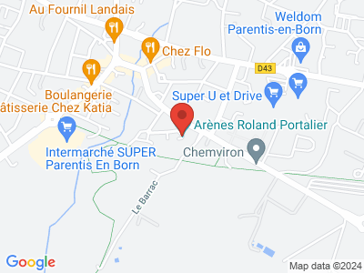 Plan Google Stage recuperation de points à Parentis-en-Born proche de Ychoux