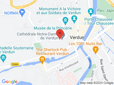 Plan Google Stage recuperation de points à Verdun proche de Donchery