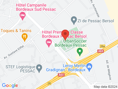 Plan Google Stage recuperation de points à Pessac proche de Gradignan