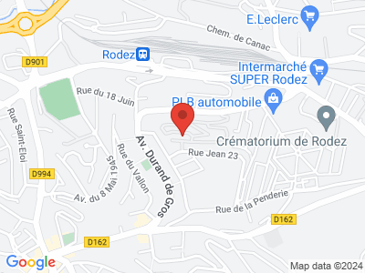 Plan Google Stage recuperation de points à Rodez proche de Sainte-Radegonde