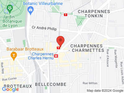 Plan Google Stage recuperation de points à Villeurbanne proche de Vaulx-en-Velin