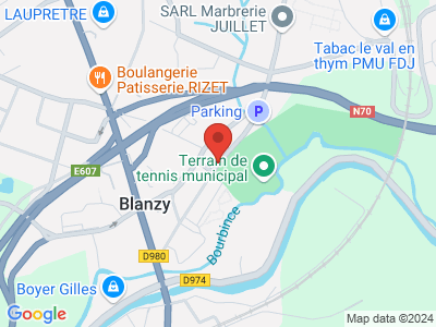 Plan Google Stage recuperation de points à Blanzy proche de Le Creusot