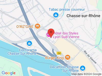 Plan Google Stage recuperation de points à Chasse-sur-Rhône proche de Vienne